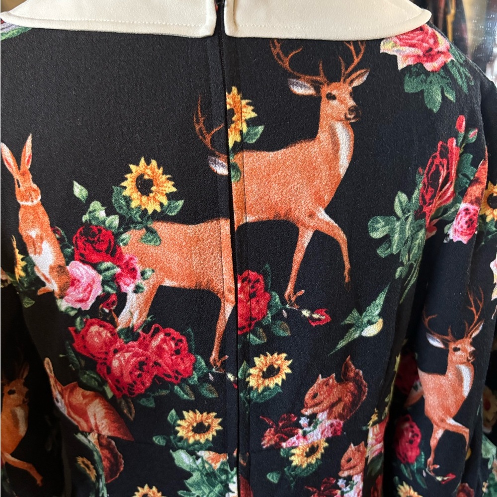 Hell Bunny Black Woodland Print Dress - Picture 3 of 7